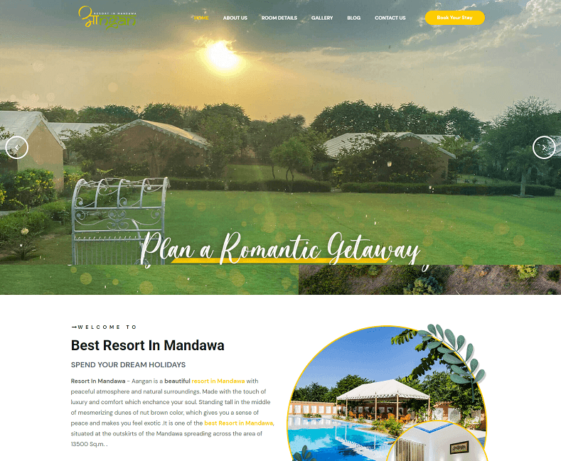 Best luxury resort in Mandawa