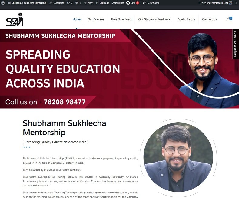 shubham sukhlecha mentorship