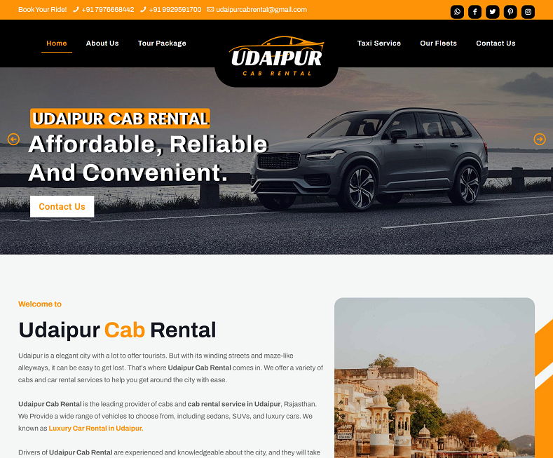 Cab Rental Service in Udaipur